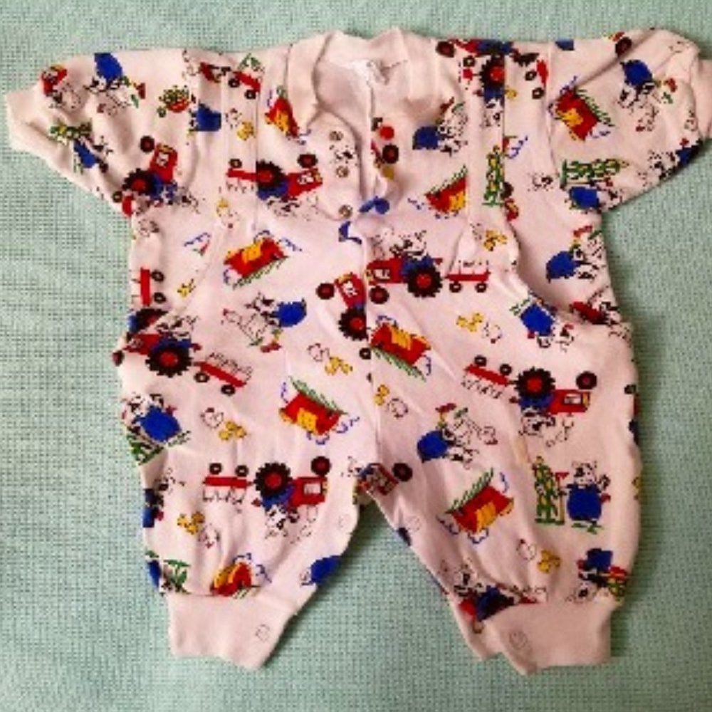 NEW Mothercare Onesie Bright Farm Animals (Size: 3 Mths 12 Lbs) CRAZY CUTE!!!